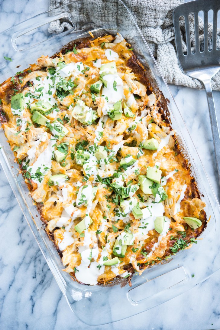 chicken enchilada casserole easy comfort food fall dinner ideas and recipes