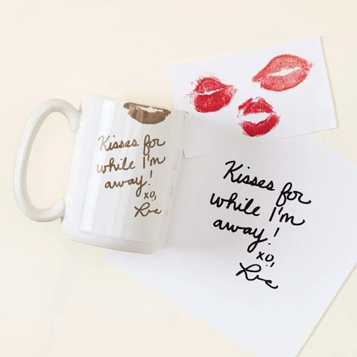 cute personalized kisses mug best long distance relationship gifts for him