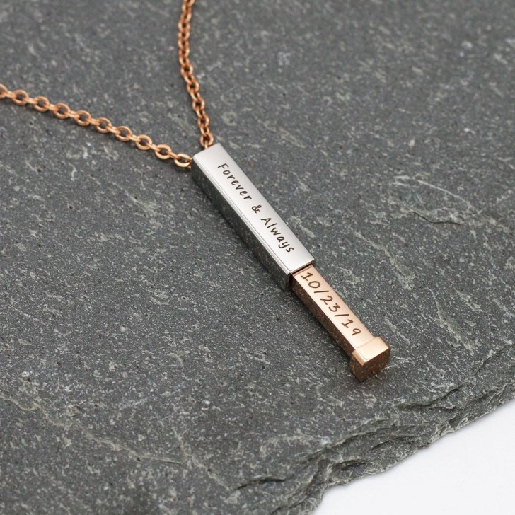 engraved secret message necklace personalized best long distance relationship gifts