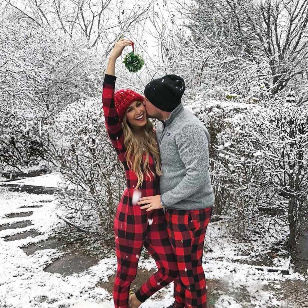 flannel onesies cute matching holiday pajamas for couples