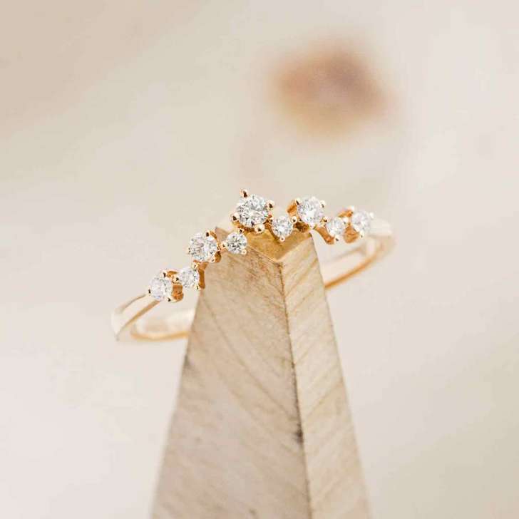 gold tracer small diamond simple engagement rings