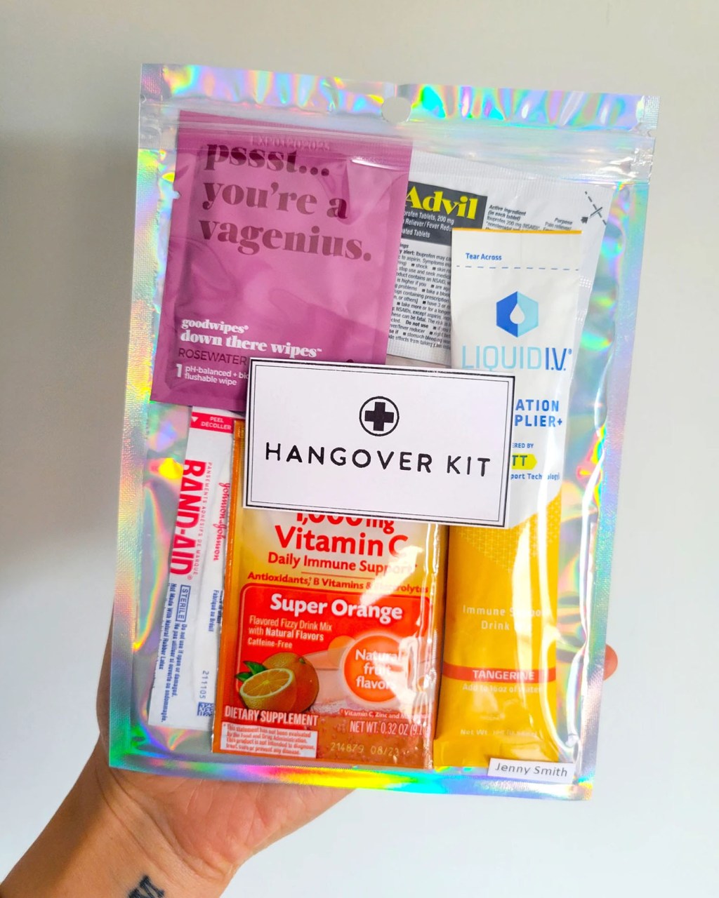 hangover kit for wedding welcome bag