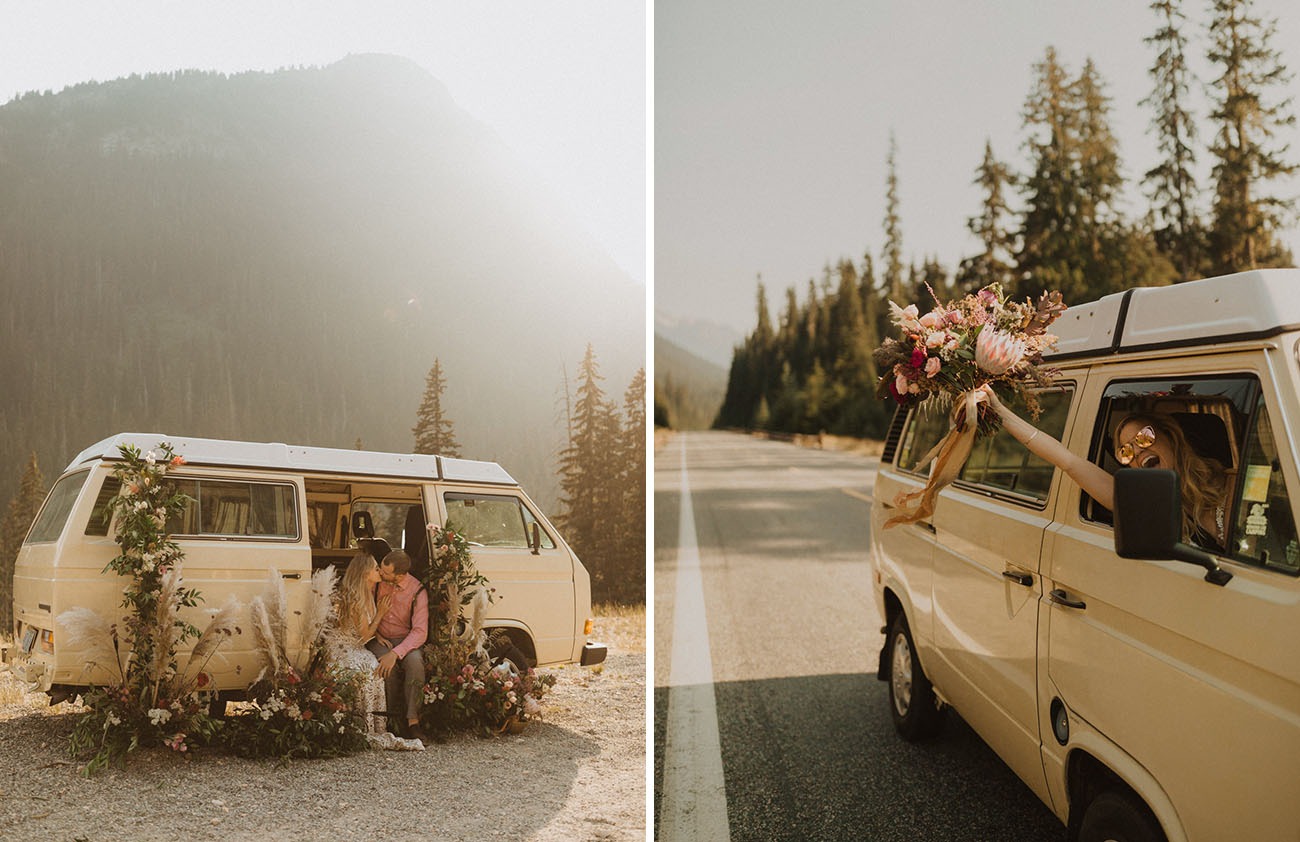 camper van traveling honeymoon destinations in the US