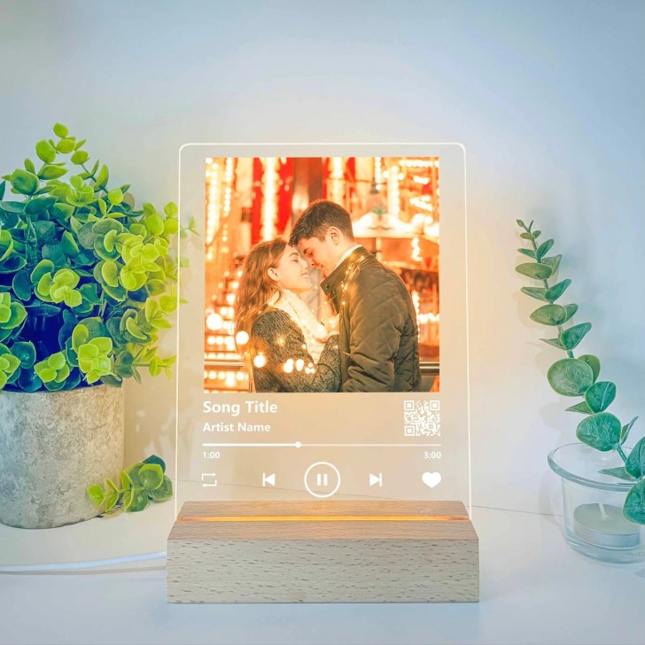 personalized acrylic song plaque best long distance relationship gifts for him