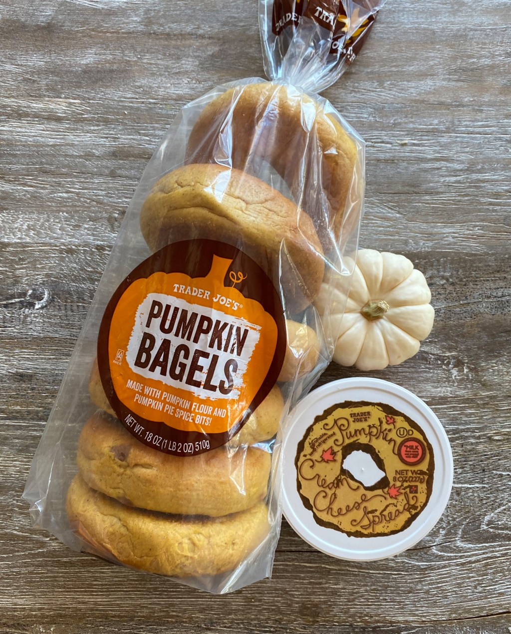 pumpkin bagels from Trader Joe's Fall Item 2022