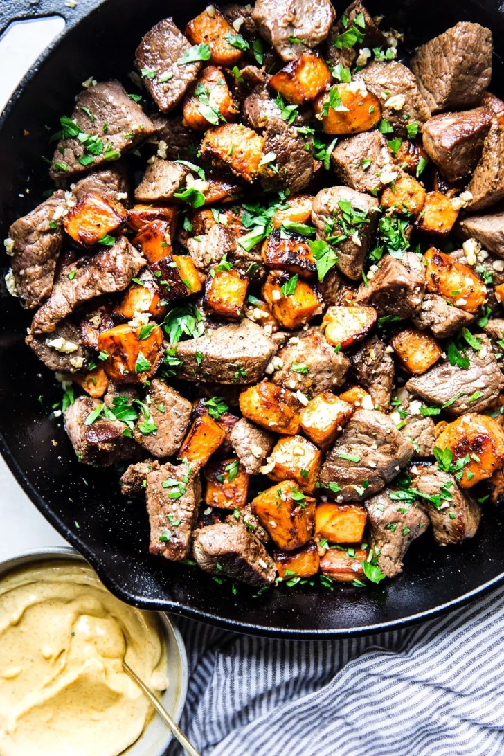 steak bites with sweet potatoes family fall dinner ideas and recipes