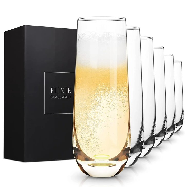 stemless crystal flute best champagne glasses
