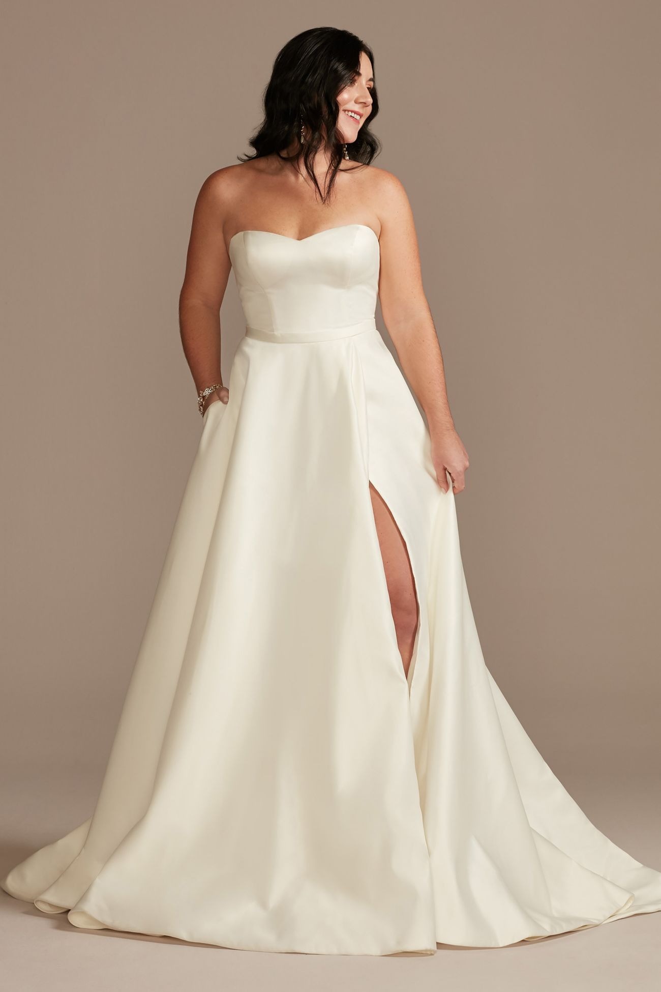 strapless floor length ballgown wedding dresses from David's Bridal online